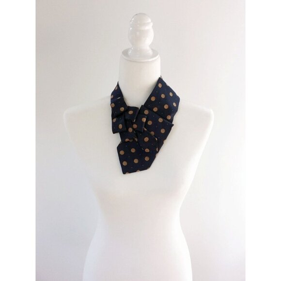 Polka Dot Ascot Tie - Unique Scarf - Corporate Fashion. - Picture 7 of 7
